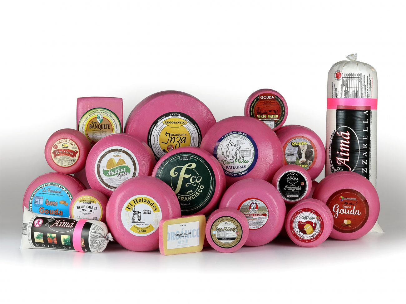 Tandil Los quesos se pintan de rosa para concientizar sobre el cáncer